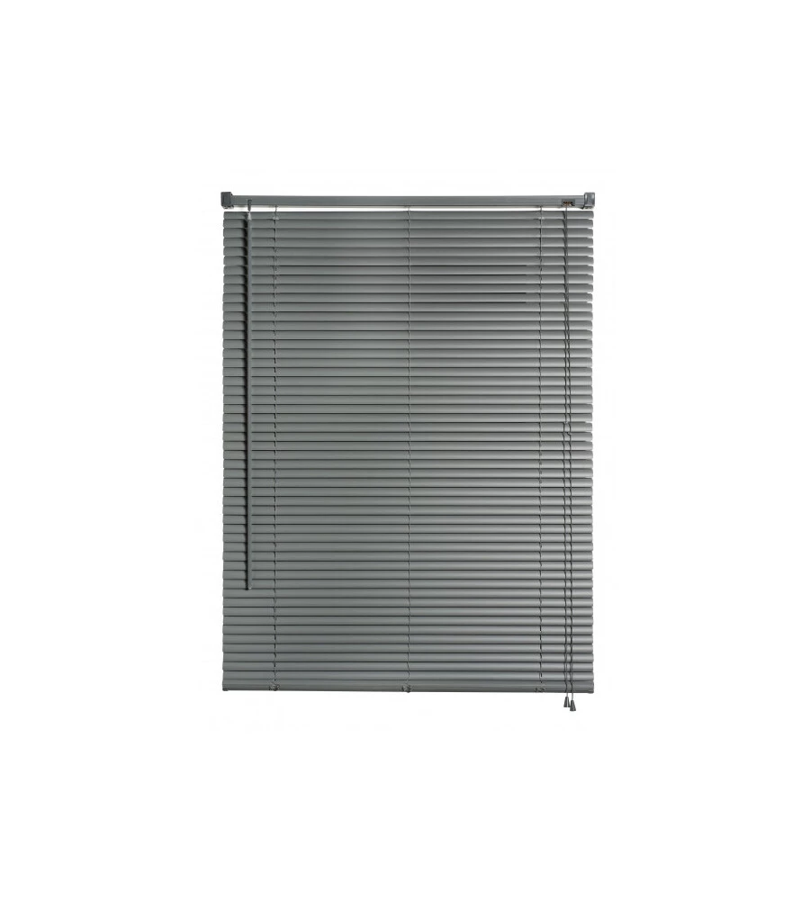 VENEZIANA IN VINILE GRIGIO CON LAMELLE DA 25 MM, 75X160 CM